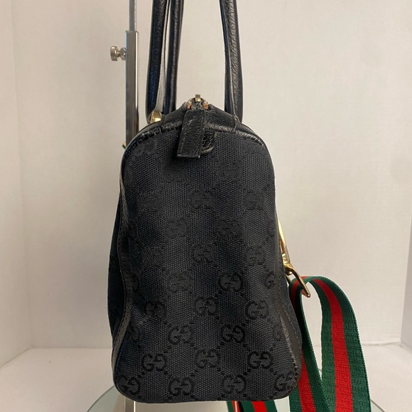 🖤GUCCI GG CANVAS BOSTON BAG BLACK🖤 - Picture 3 of 13